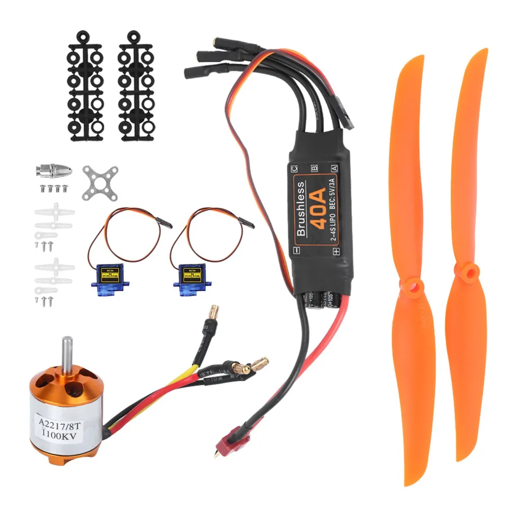 Pack Motorisation Avion RC Brushless Complet avec Hélice et Servos