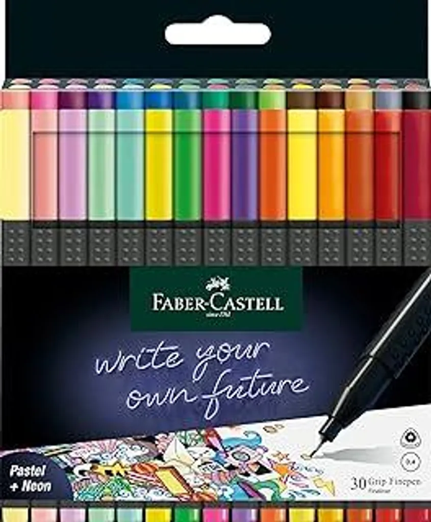 Penne Faber-Castell 151630 Grip 30 Colori: Scuola e Hobby