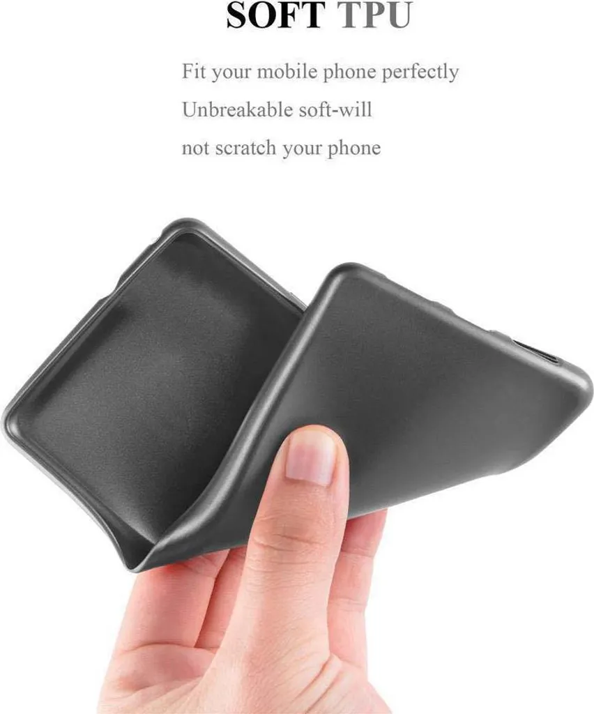 Cadorabo Custodia Sottile Per HTC One A9 | Frost Nero | Silicone TPU Antiurto | Ultra Slim