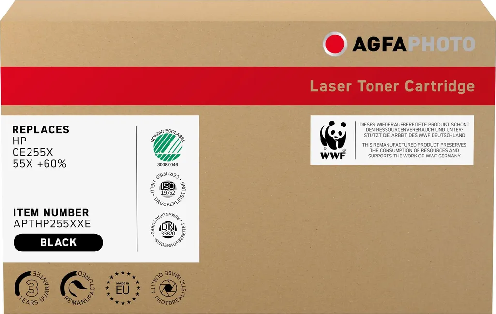 Toner HP CE255X Compatibile AgfaPhoto | Mai più senza inchiostro
