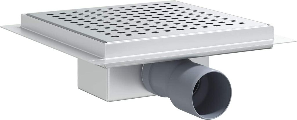 Stabli Möbel 2 in 1 Duschablauf Silber 20x20 cm Edelstahl 304 - Garten & Heimwerken CC4609073