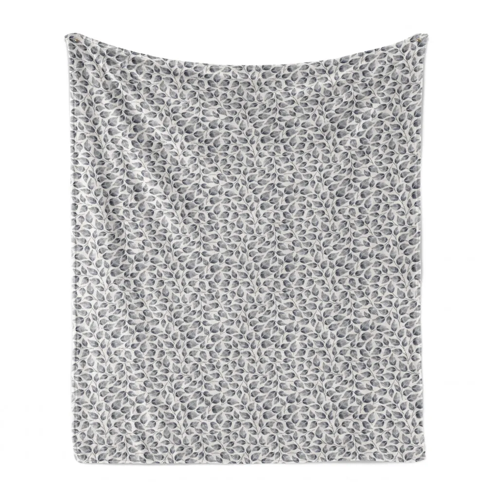 ABAKUHAUS Coperta in morbido pile di flanella, serie Formazioni di trattini, accogliente peluche per interni ed esterni, 125 x 175 cm, viola grigio tortora