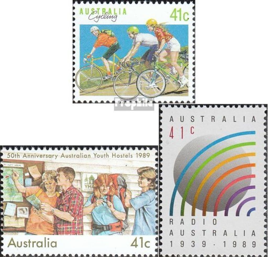 Briefmarken Australien 1989 Mi 1165A,1169,1180 (kompl.Ausg.) postfrisch Sport