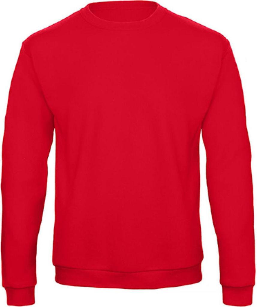 B&C WUI23 | Herren Rundhals-Sweatshirt / Flauschiges Innenfutter - Farbe: Red - Größe: 3XL