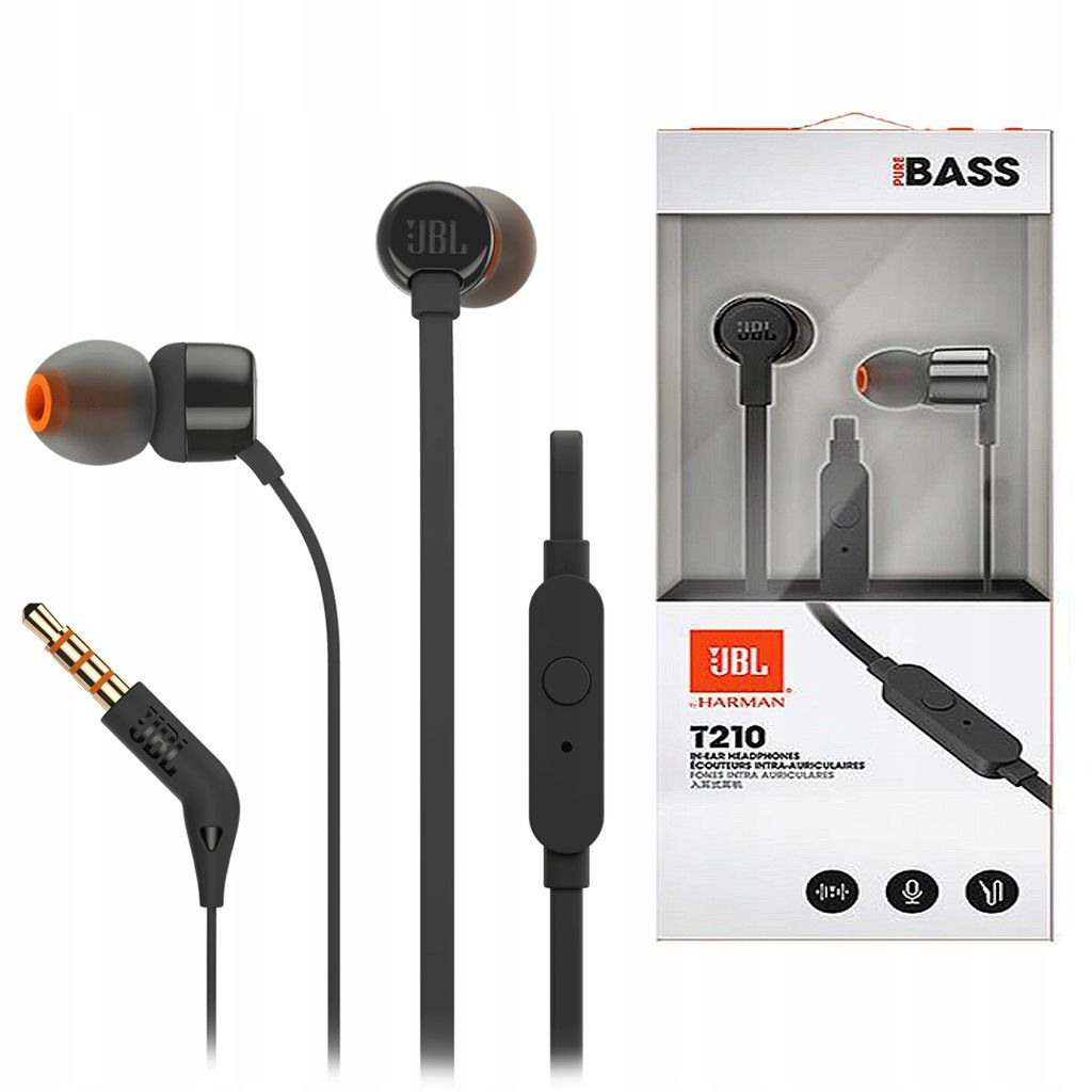 JBL Tune 210, Przewodowa, 20 - 20000 Hz, Zdjęcie produktu 