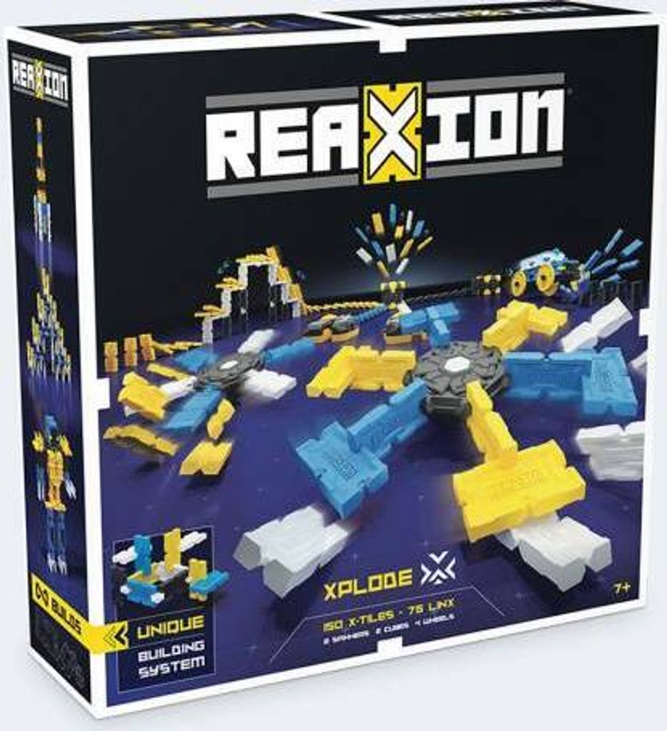 Reaxion Xplode Dominospiel - Bauspielzeug mit Dominosteinen - Spielzeug ab 7 Jahren - Konstruktionsspielzeug