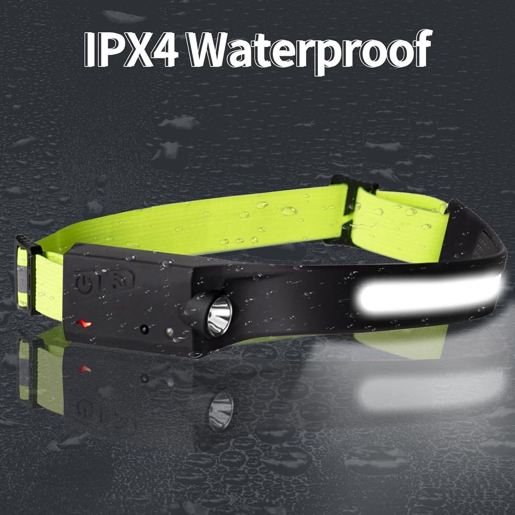 Lot De 2 Lampes Frontales Rechargeables 1500 Lumens, 6 Modes