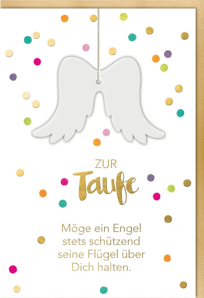 SUSY CARD Taufkarte "Engelsflügel"