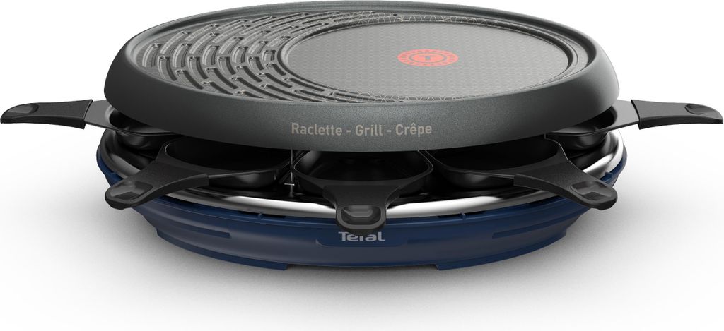 A raclette grill is shown against a white background.