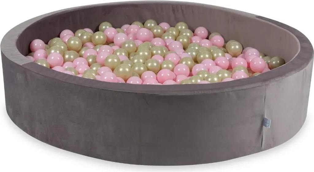 Piscine à balles velours violet 130x30 cm avec 600 boules pour enfant