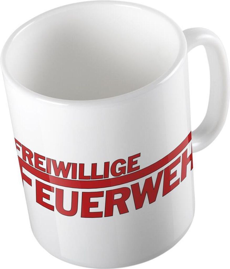 Huuraa Kaffeetasse Freiwillige Feuerwehr Geschenk Tasse Weiß 330ml Freiwillige Feuerwehr Präsent