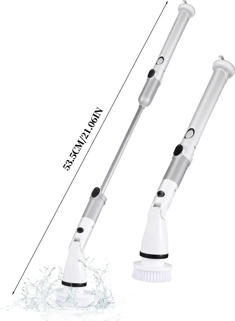 Brosse électrique rechargeable 4000mAh avec manche extensible flexible - 3