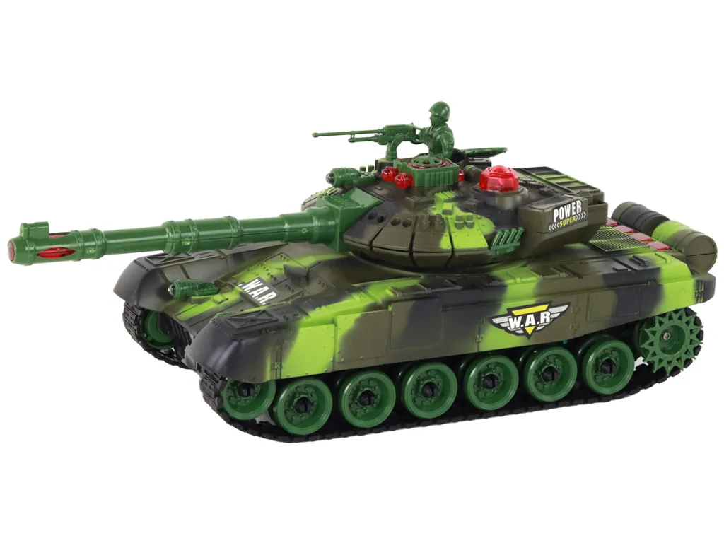 Char militaire télécommandé RC : Jeu de combat extérieur rotatif 360