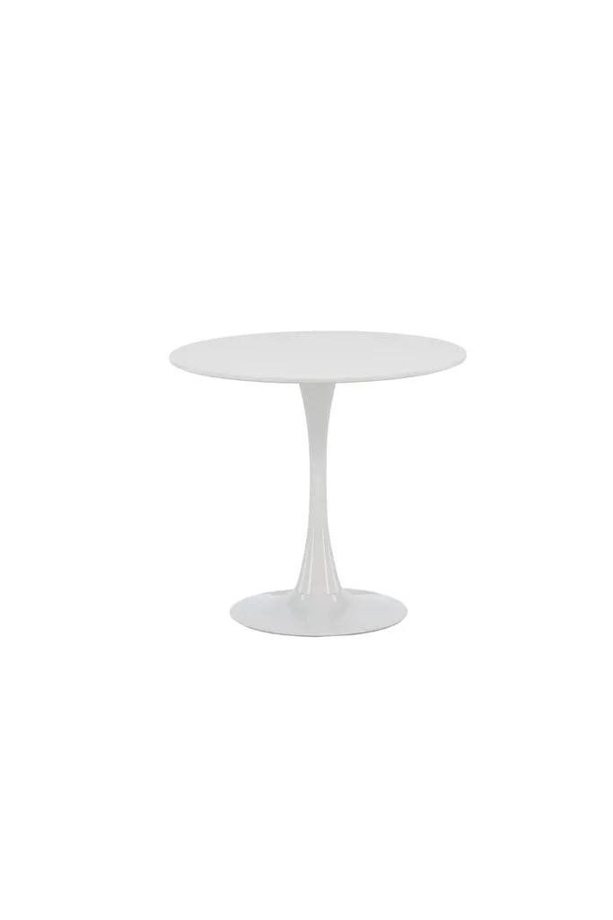 Table Hamden Ø80cm blanche : solution idéale pour petits espaces repas