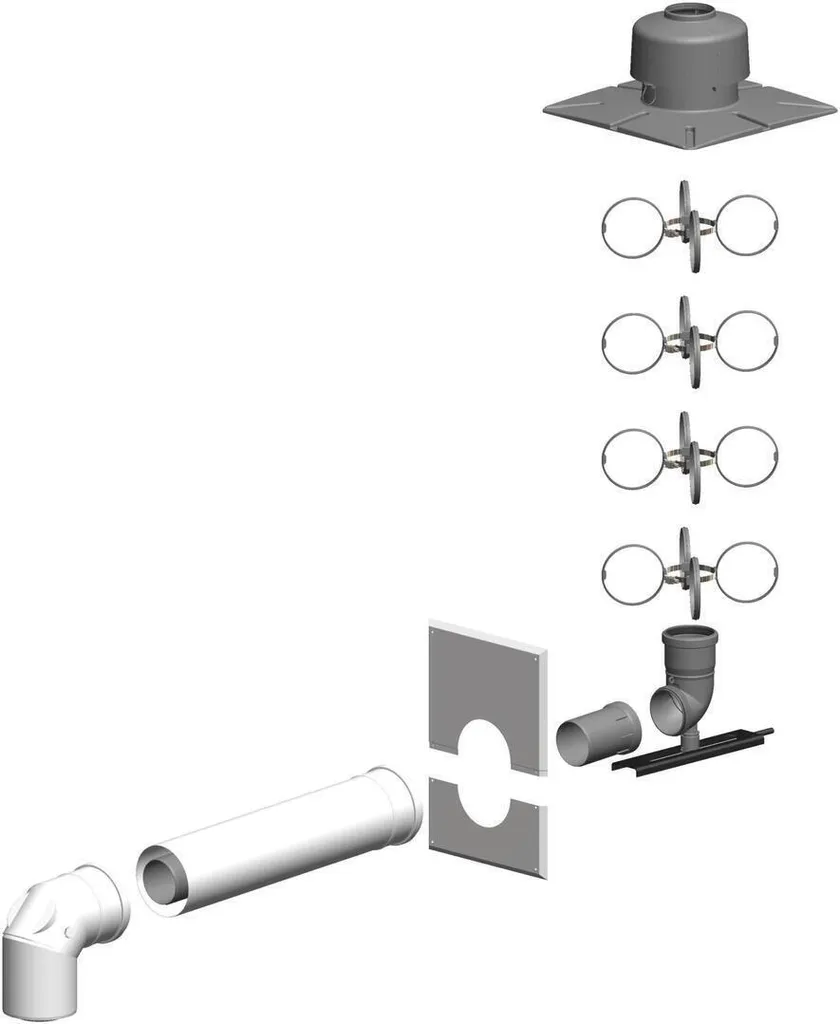 Set SV-Schacht-Set PolyClassic Atec DN 80/125 en polypropylène rigide