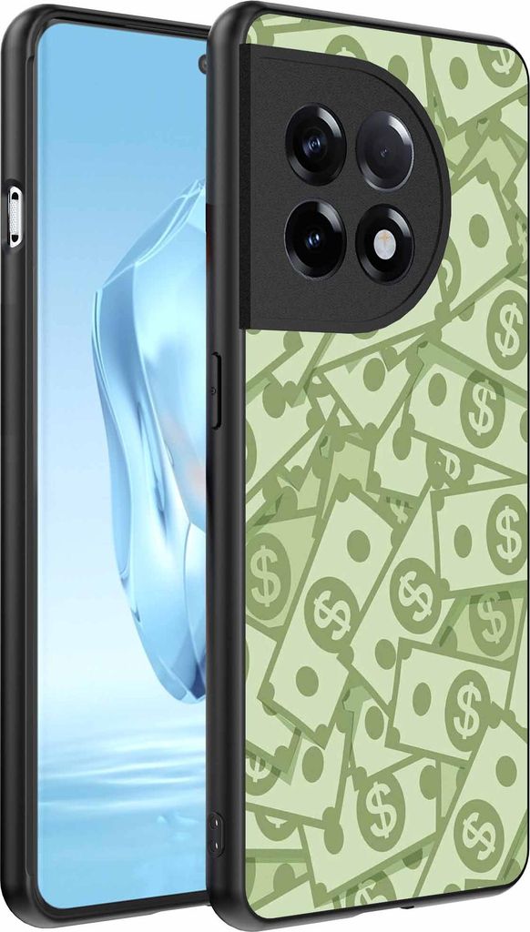 Fit für OnePlus 12 Telefon Fall mit Geld Impressum - TPU Backcover Fall mit Geld Design - Smartphonica