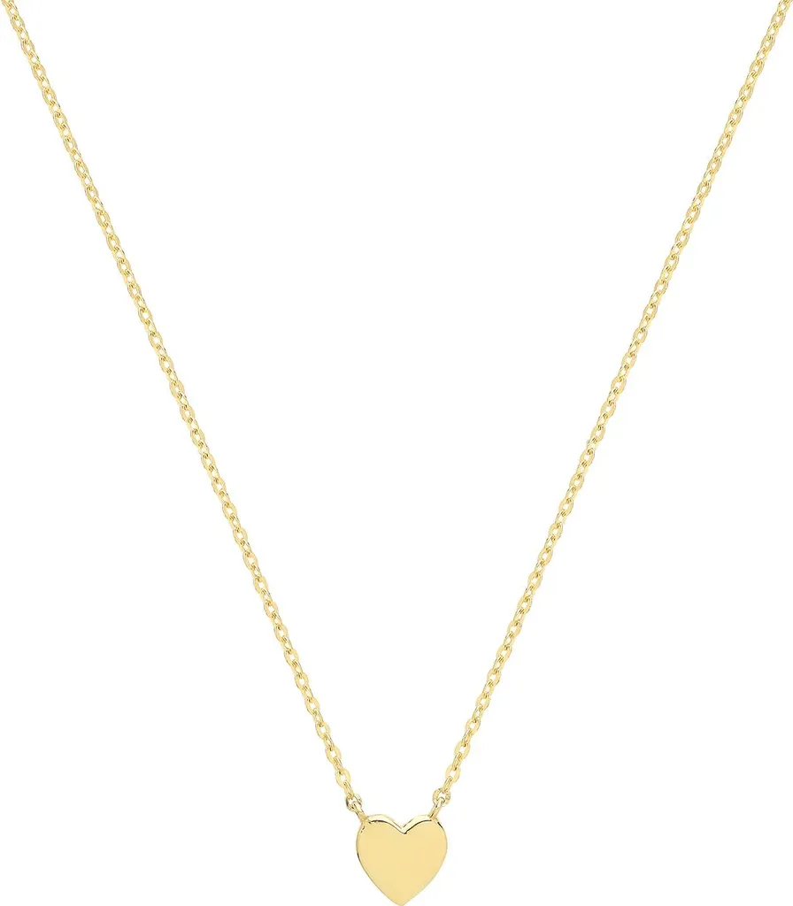 Cadeau Idéal : Collier Coeur en Or Jaune 375 pour Femme - 44 cm