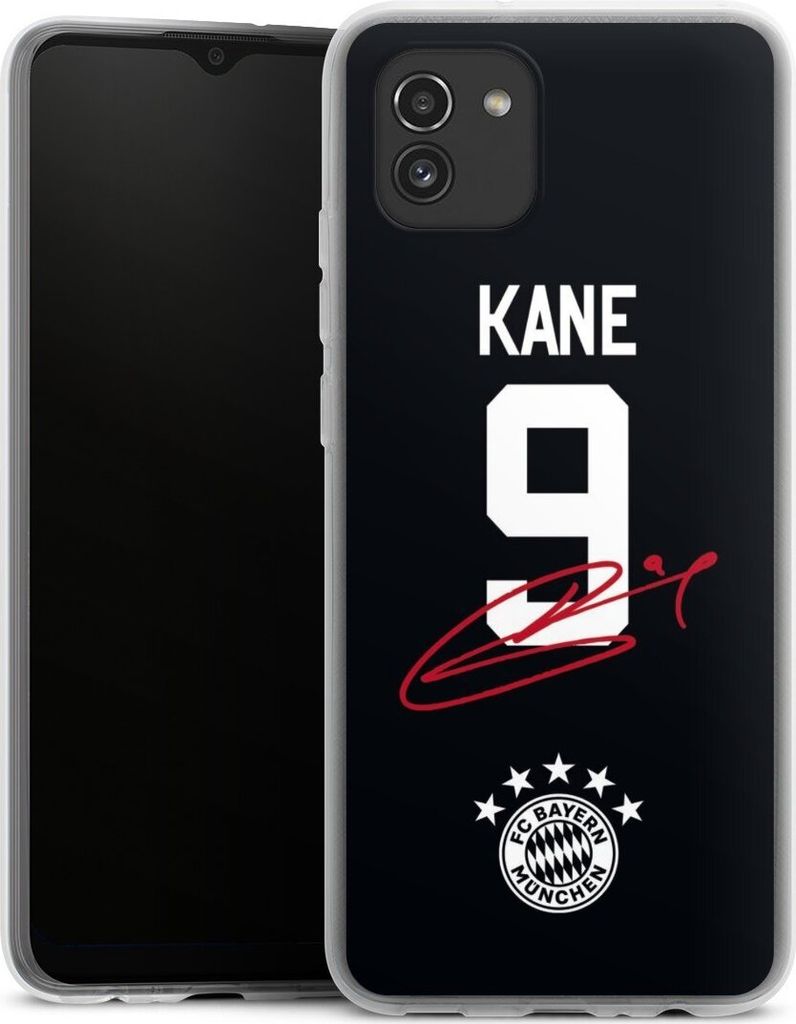 DeinDesign Handyhülle für Samsung Galaxy A03 Silikon Hülle Case Smartphone Schutzhülle FC Bayern München Trikot Harry Kane