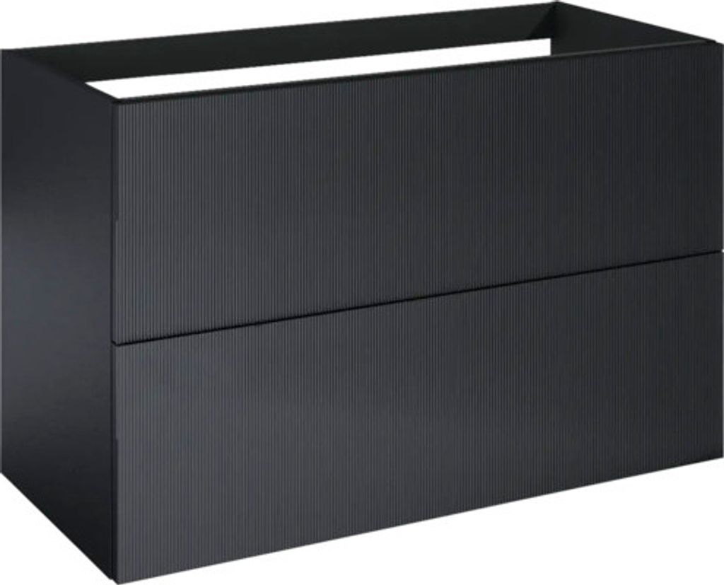Jungborn Waschtischunterschrank NONUS BxHxT 1000 x 635 x 453 mm Frontfarbe schwarz matt