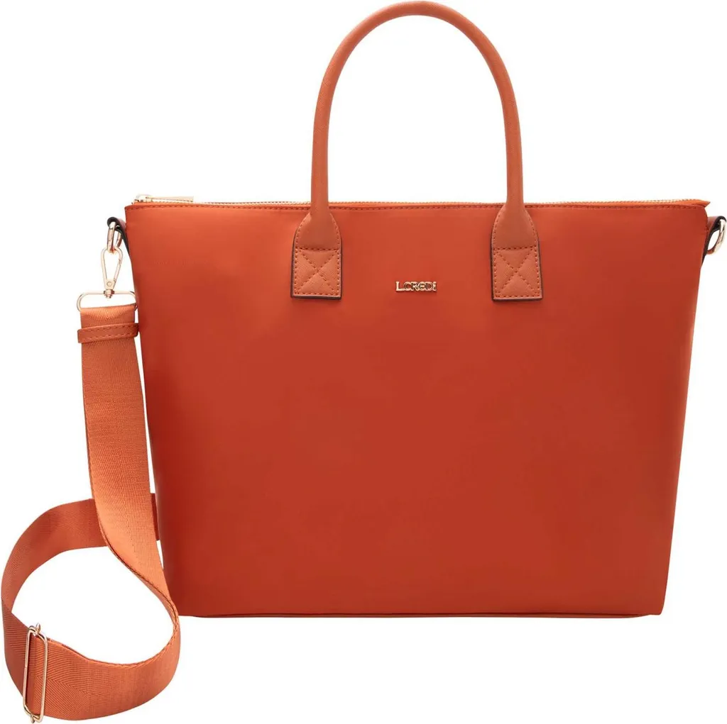 L.CREDI Pura Sac à Main et Sac à Épaule Bandoulière Orange Terracotta