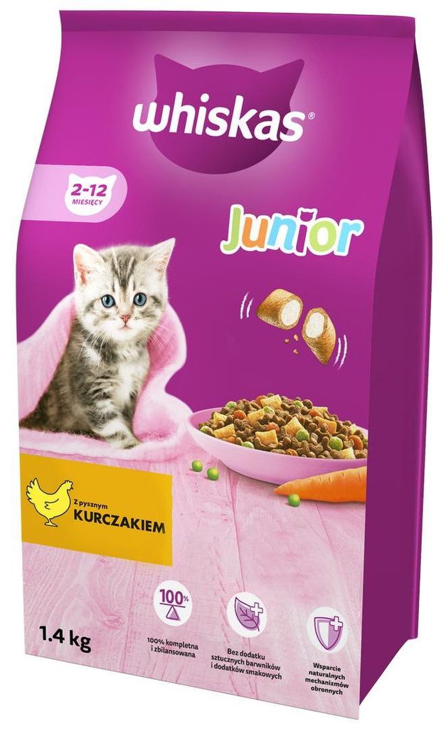 Whiskas Junior mit Huhn – Futter für Kätzchen – 1,4 kg Produktbild 