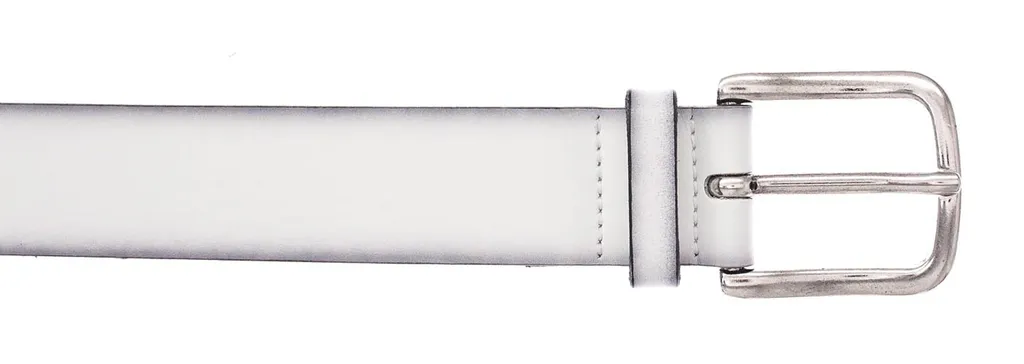 Vanzetti Pelle cintura Classics 35mm Belt W95 White bianco