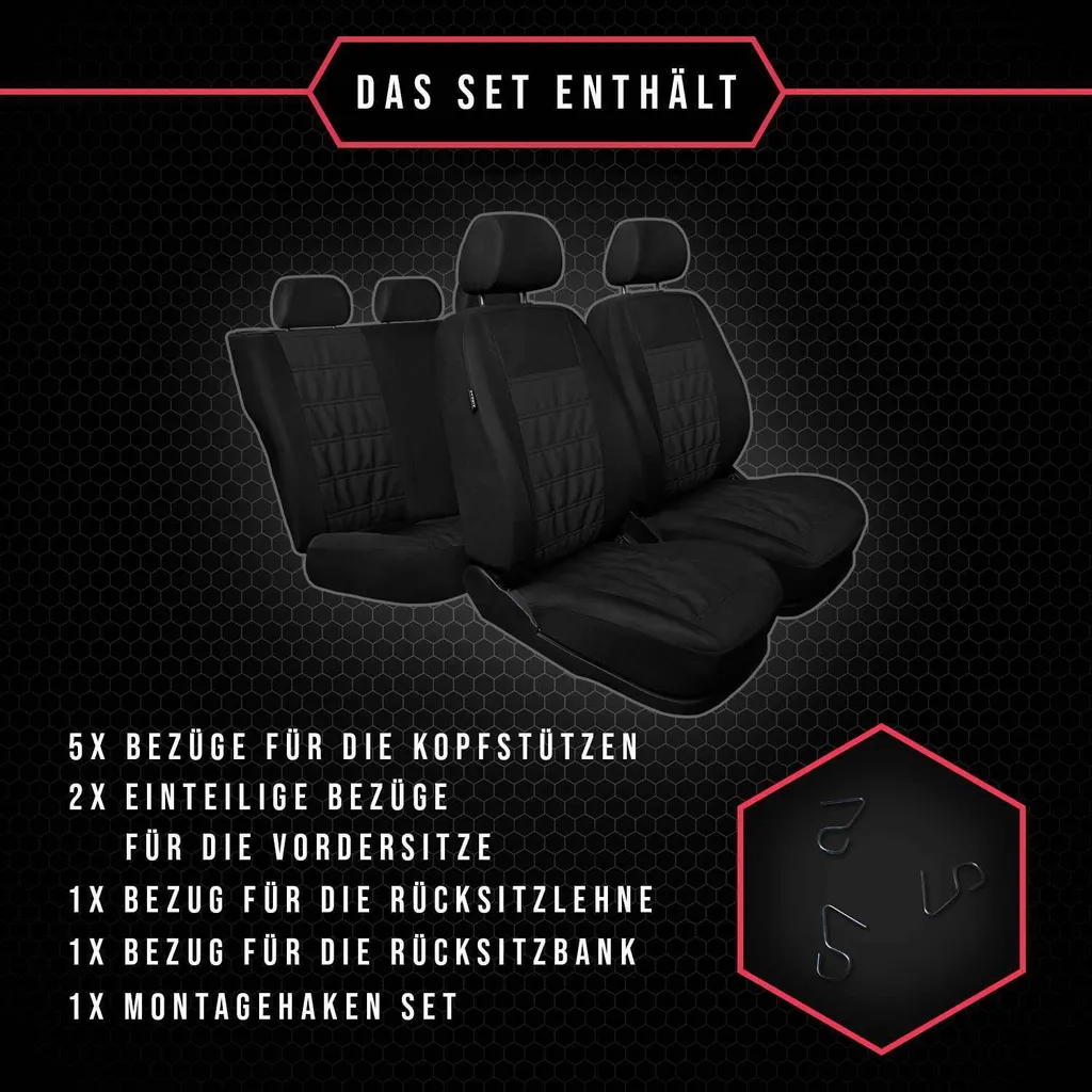 Coprisedili Auto Universali Neri per Honda City - Protezione Premium Pad - 9