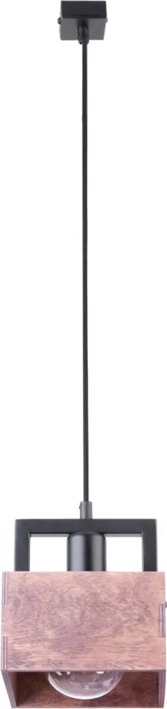 Suspension design bois foncé Dakota pour intérieur style loft 15W