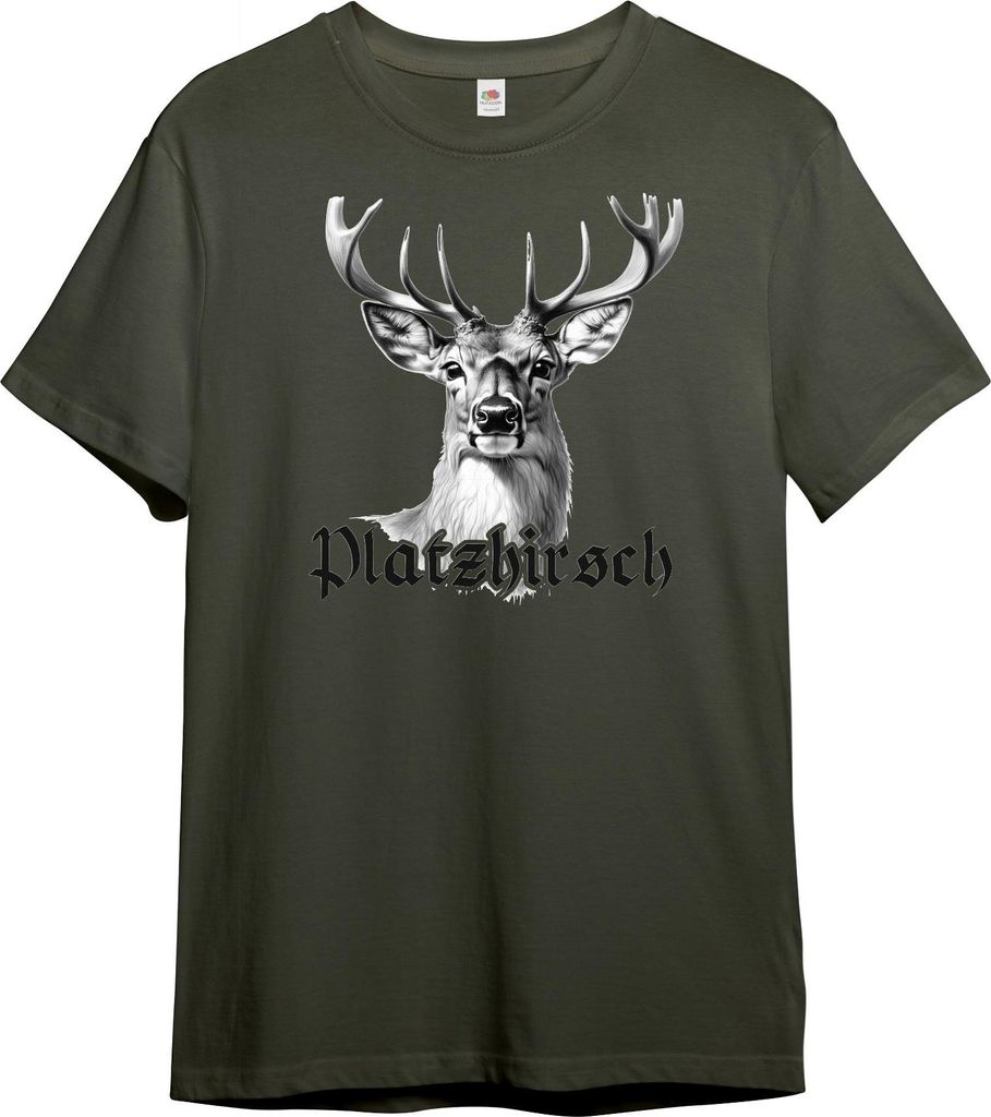 PAULGOS Herren T-Shirt "Platzhirsch", Hirschkopf