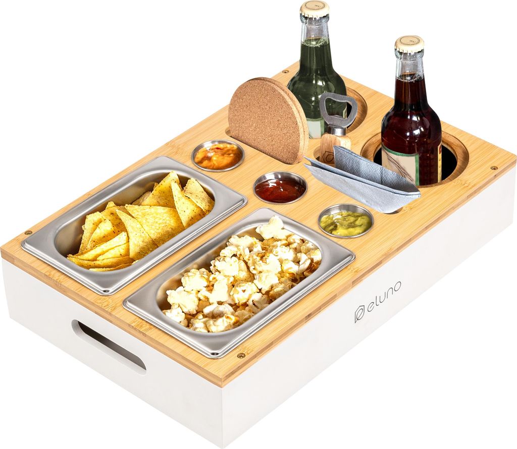 eluno Couchbar, Serviertablett, Sofatablett aus Bambus mit Produktbild 