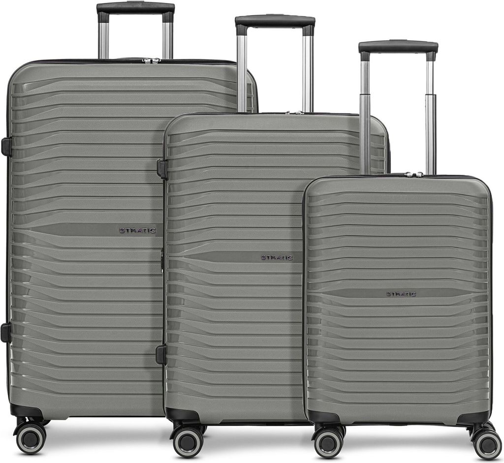 Stratic Shine 4 Rollen Kofferset 3-teilig mit Dehnfalte
