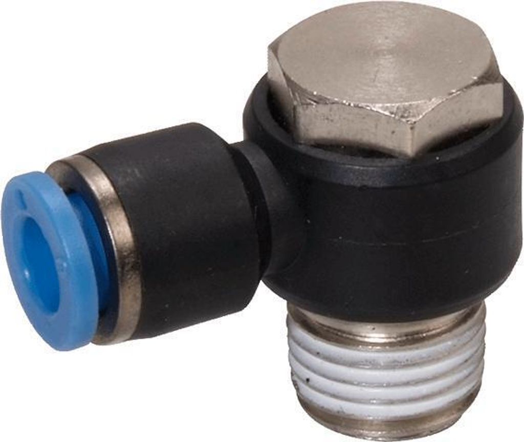 Winkel-Steckverschraubung, Schlauch 12mm, Gewinde R1/2a, STVS-QLCK-R1/2a-12-KU-SBR-M120