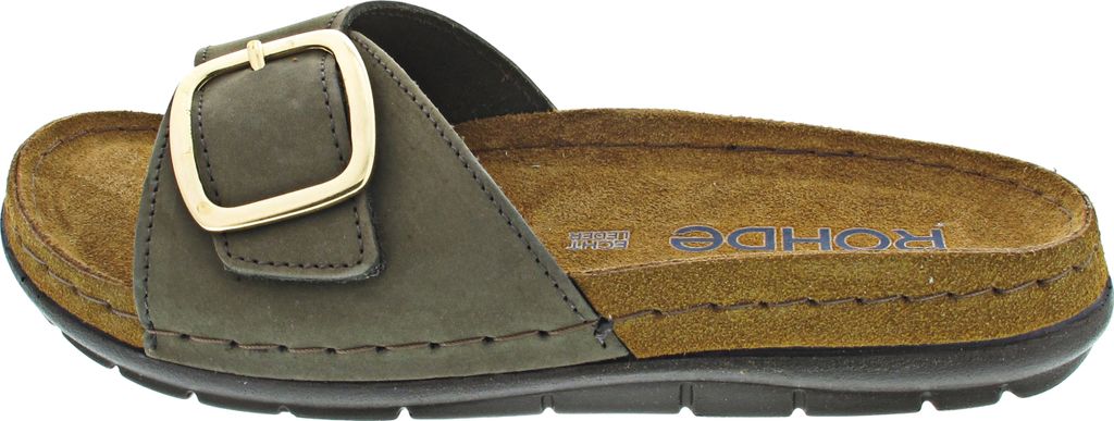 Rohde Damen Pantolette Leder Klettverschluss Memoryfußbett Produktbild 
