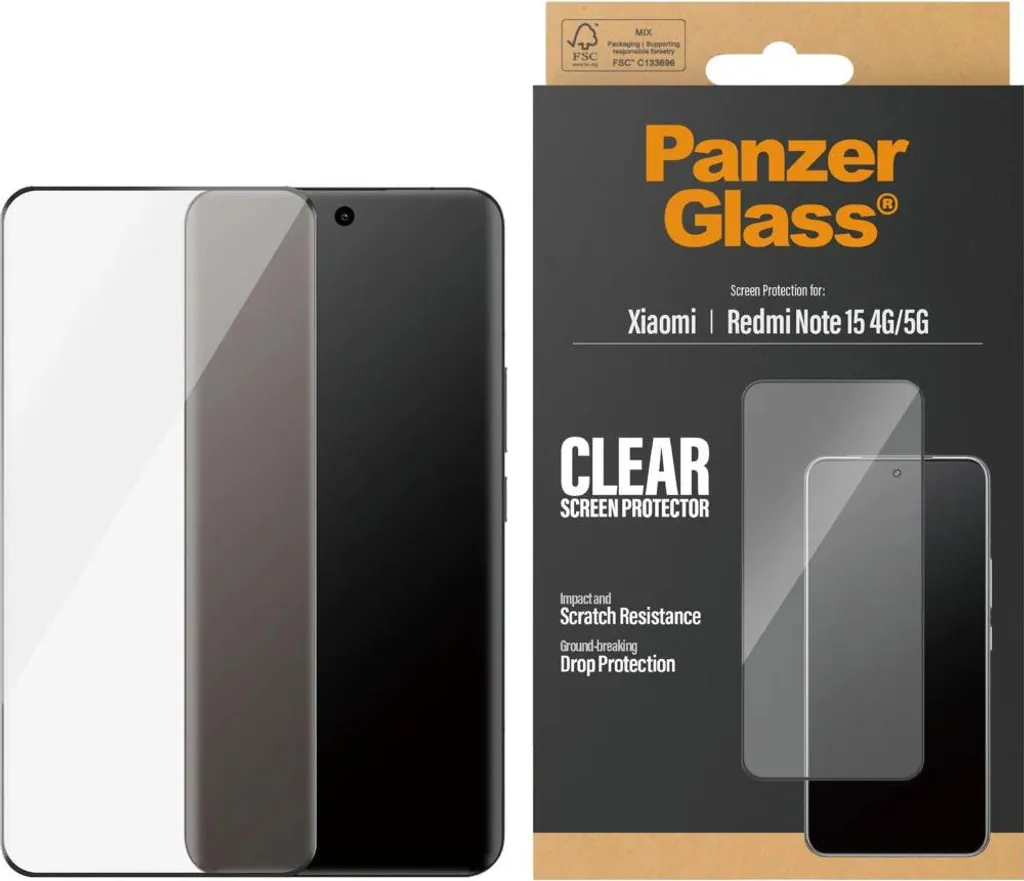 Protection d'écran antichoc et anti-rayures pour Xiaomi Redmi Note 15