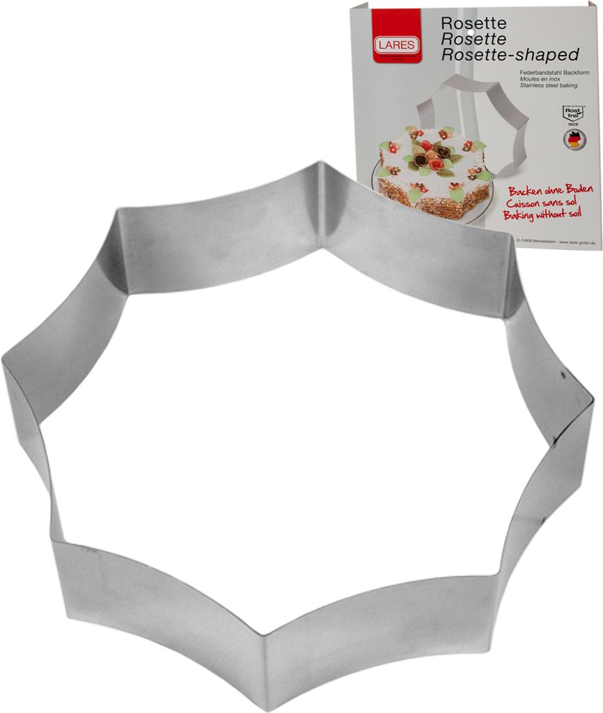 LARES - Motivbackform Rosette - Durchmesser ca. 27cm, Höhe ca. 7cm - 6020