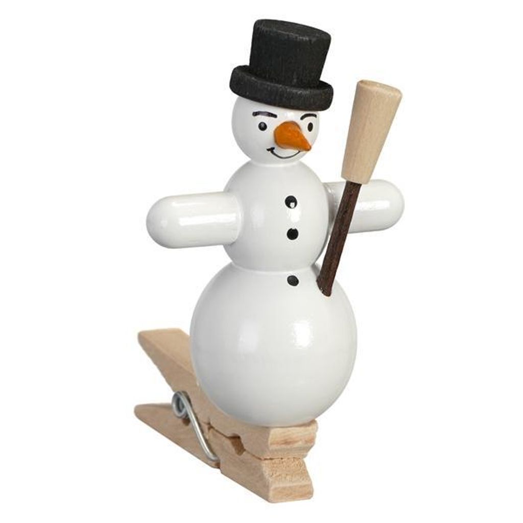 Baumbehang Schneemänner Zylinder mit Klammer Höhe ca. 5cm NEU