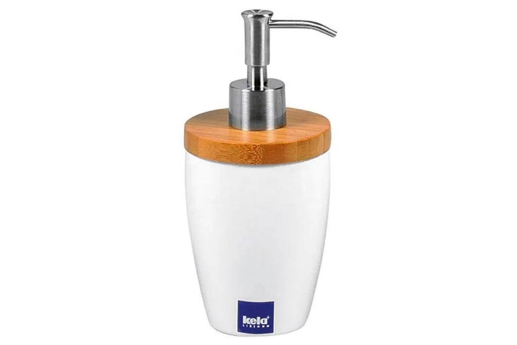 Kela 18596 Dispenser Sapone Natura Bianco - Accessorio Bagno Design