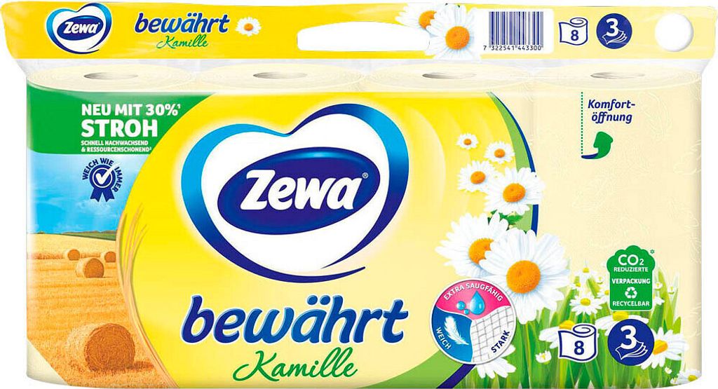 Zewa Proven Camomile 3lg. 8x150 listov Obrázok produktu 