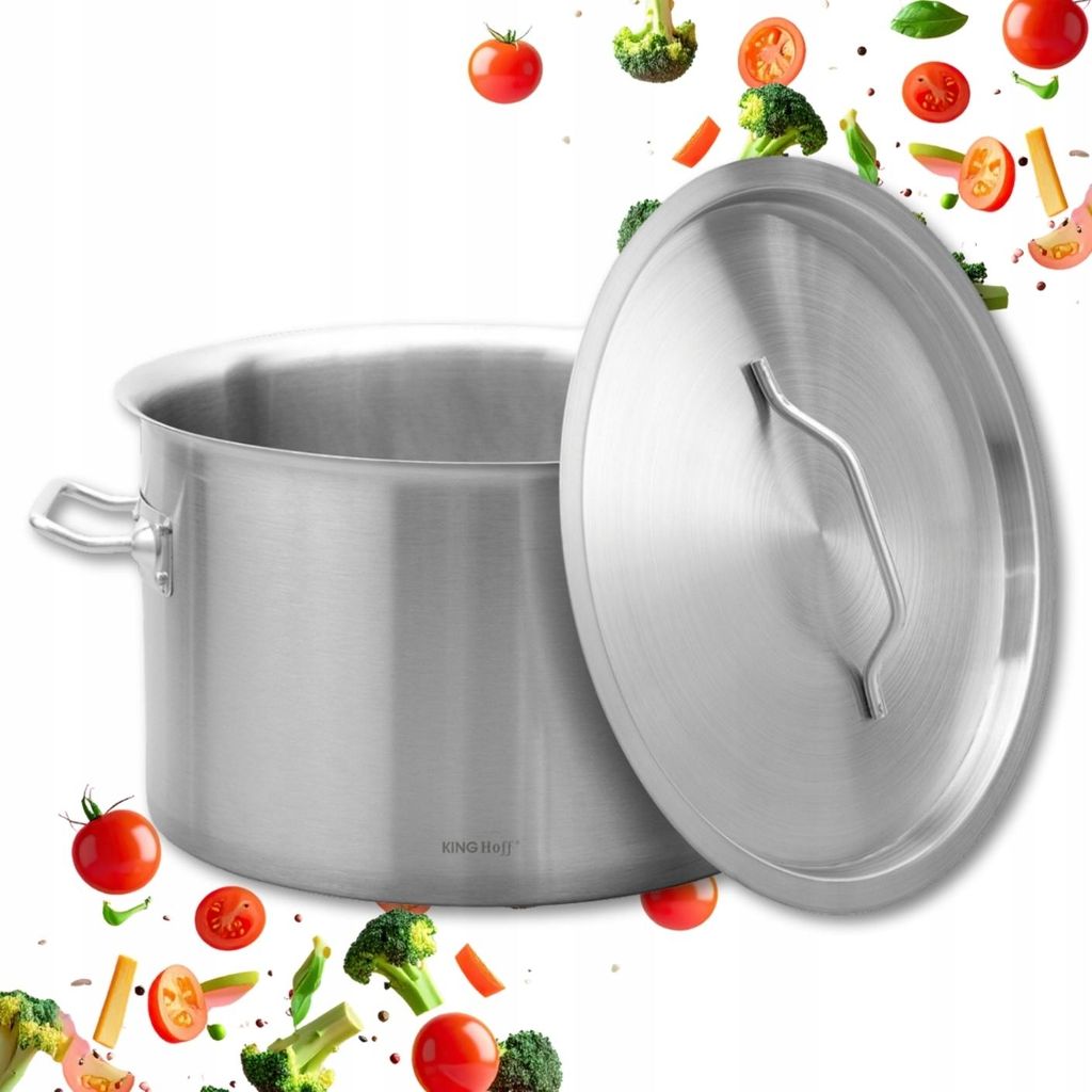 Garnek z pokrywką 32x22cm gastronomiczny 17 lit stal Zdjęcie produktu 