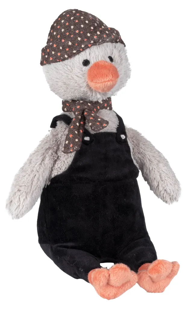 Doudou Pingouin Happy Horse Polar 37cm - Peluche Bébé sans Danger Noir