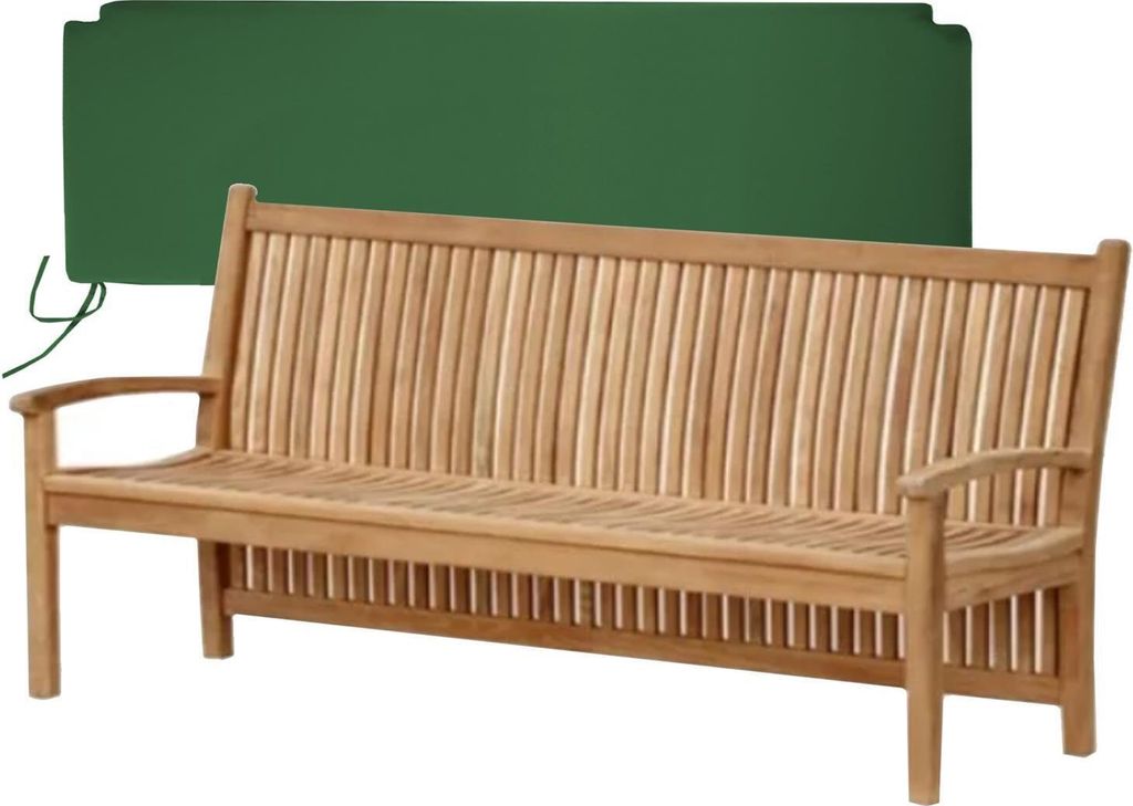 Gartenbank Pescara Teak Massivholz 180 cm Grün