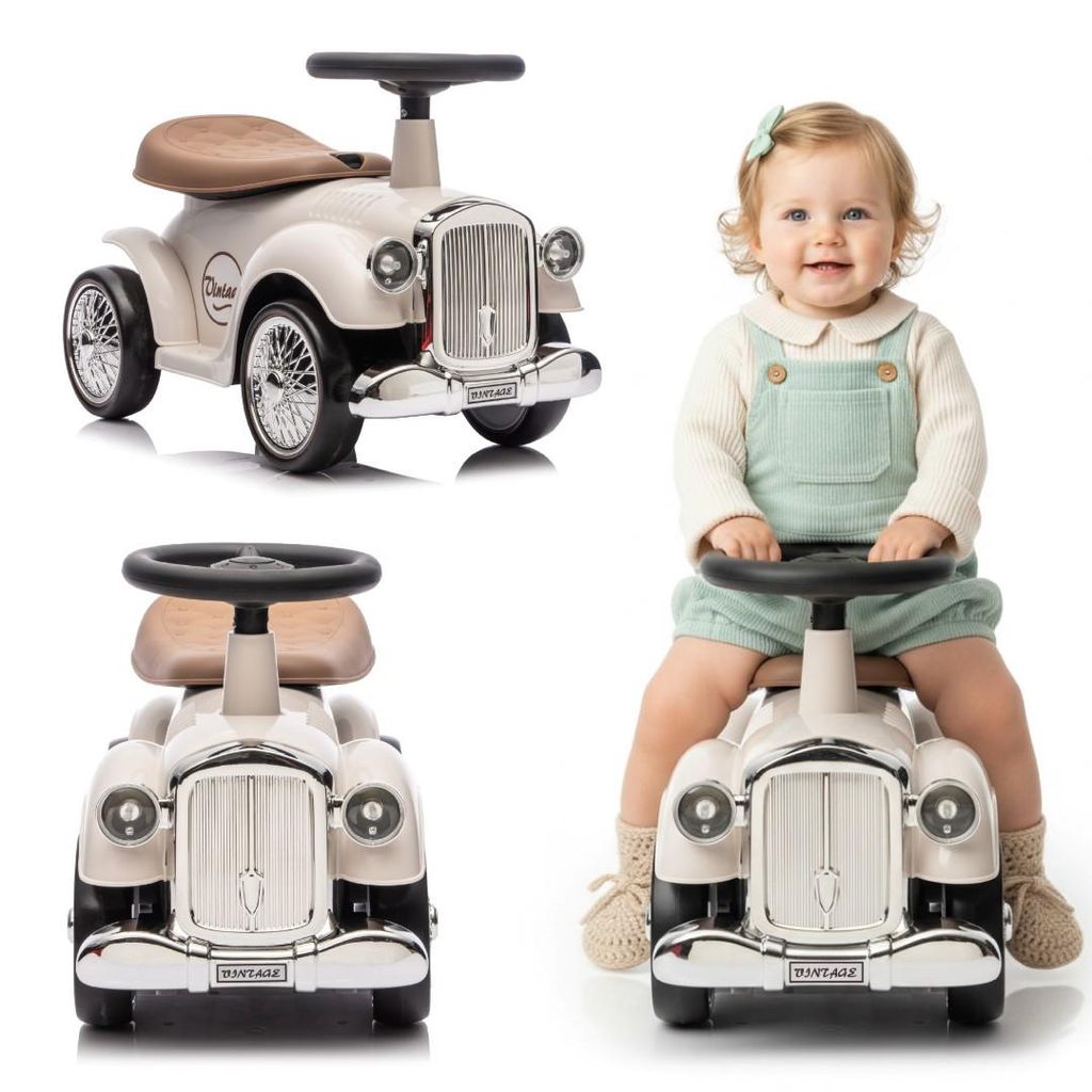 Veicolo per bambini Auto a spinta Passeggino Retro ecru Immagine del prodotto 