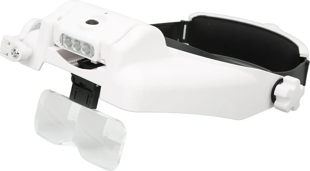 Loupe de tête ajustable à LED pour travaux de précision et bricolage