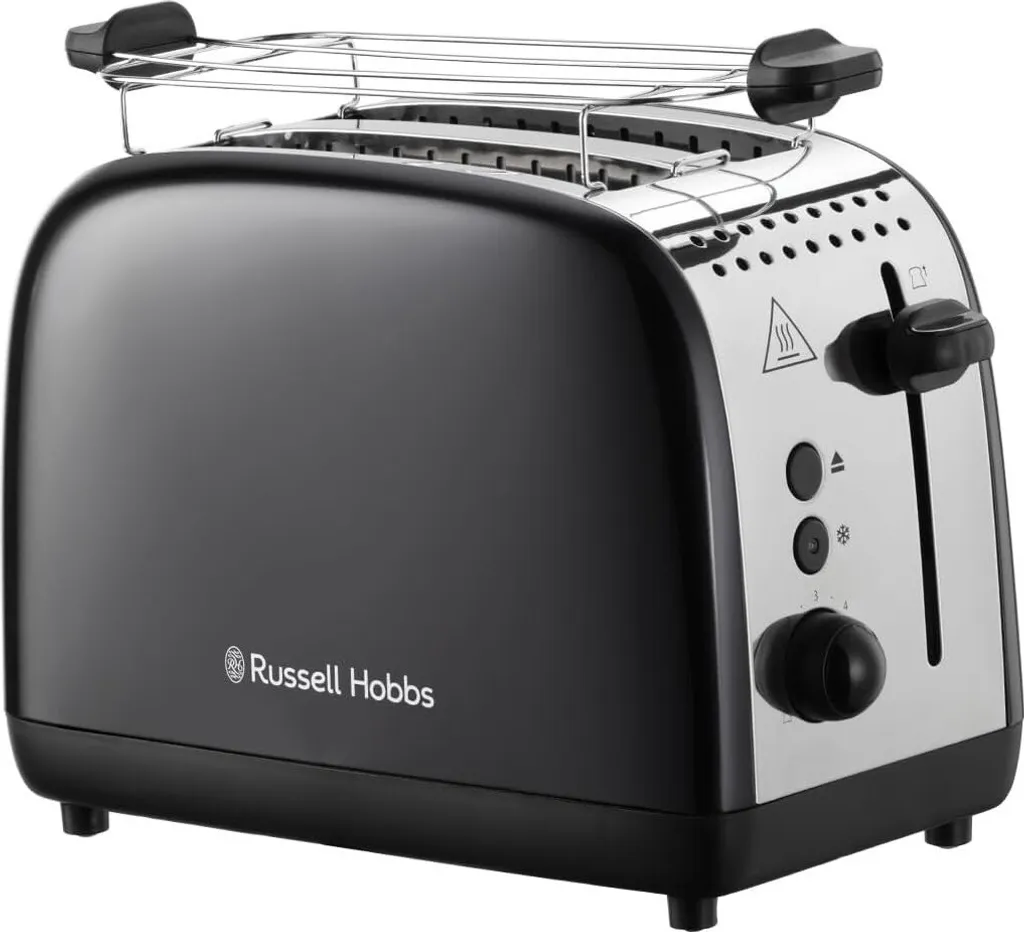 Tostapane Russell Hobbs Colours Plus+ Nero 2 Fette Design Moderno