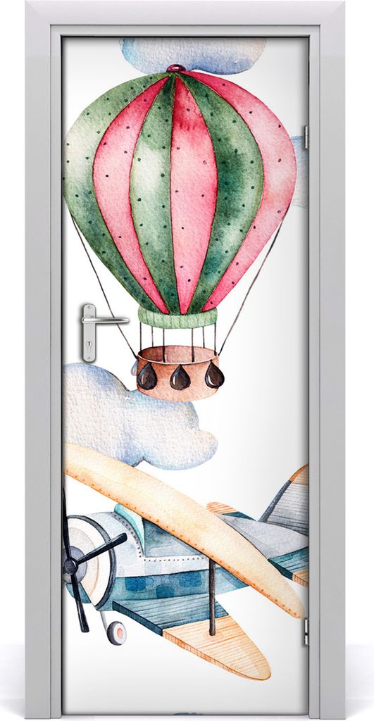 Tulup Türaufkleber 75x205 cm Dekorative Aufkleber Selbstklebend Wasserdichte Tapete Abnehmbar Schlafzimmer Wohnzimmer Wohnkultur - Ballone und Flu...