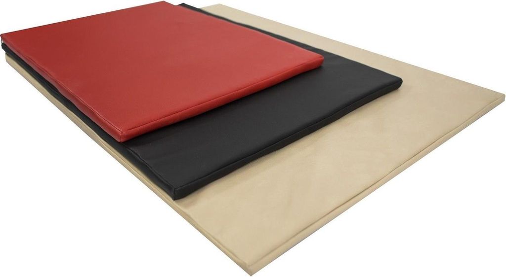 Hundematte Hundematratze Hundebett Hundeliege Hundekissen Tiermatte Kunstleder 120cm x 90cm 3cm hellgrau