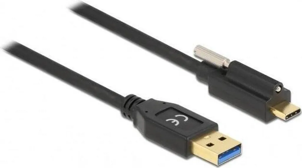 Cavo USB-C con Vite di Sicurezza 1.5m | USB 3.2 Gen 2 10Gbps Pro
