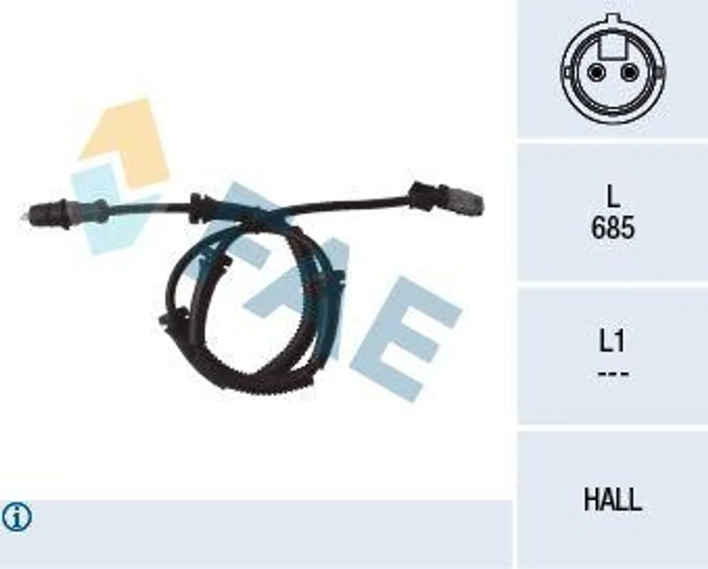 Capteur de vitesse de roue FAE 78095 OE 93192439 pour Trafic et Vivaro