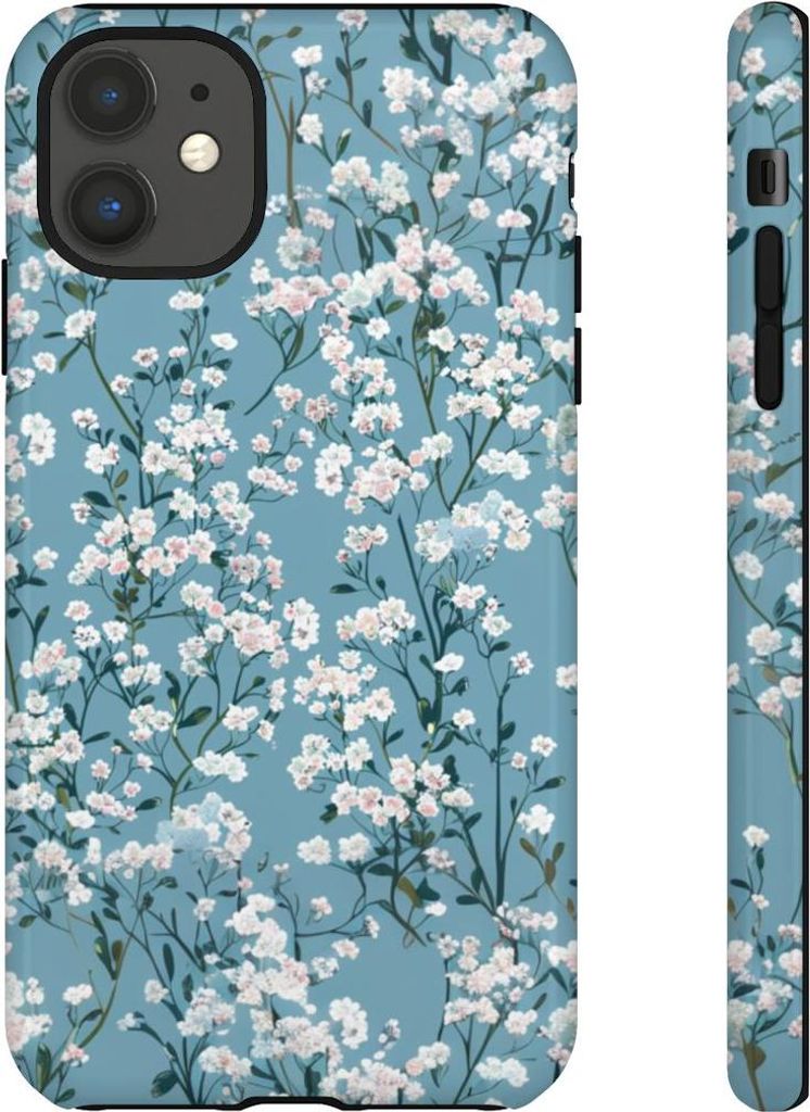 Zartes Schleierkraut-Blumenmuster – Hülle Kompatibel mit iPhone 11