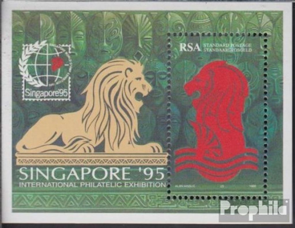 Briefmarken Südafrika 1995 Mi Block37 (kompl.Ausg.) postfrisch SINGAPORE 95